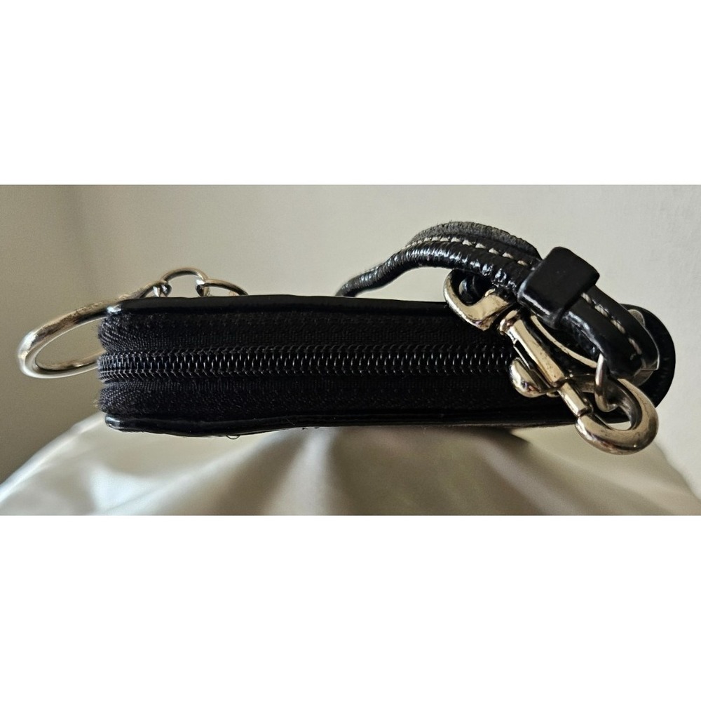 Coach Black Signature Canvas and Patent Leather Wristlet Wallet - Picture 8 of 16